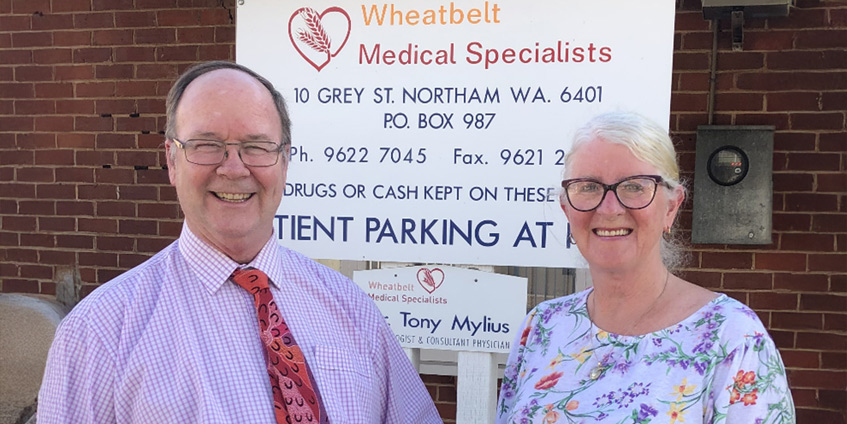 Dr Tony Mylius with Dianne Whitehall