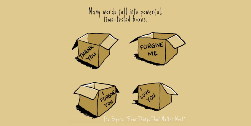 Cardboar box illustration stating Many words fall into powerfull, time-tested boxes