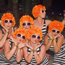 Sassy Catz dancers led the way to dinner