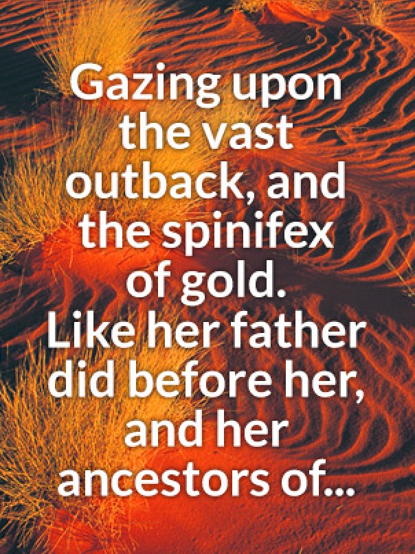 Desert photo with poem text