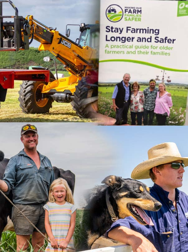 Farmers collage with handbook cover
