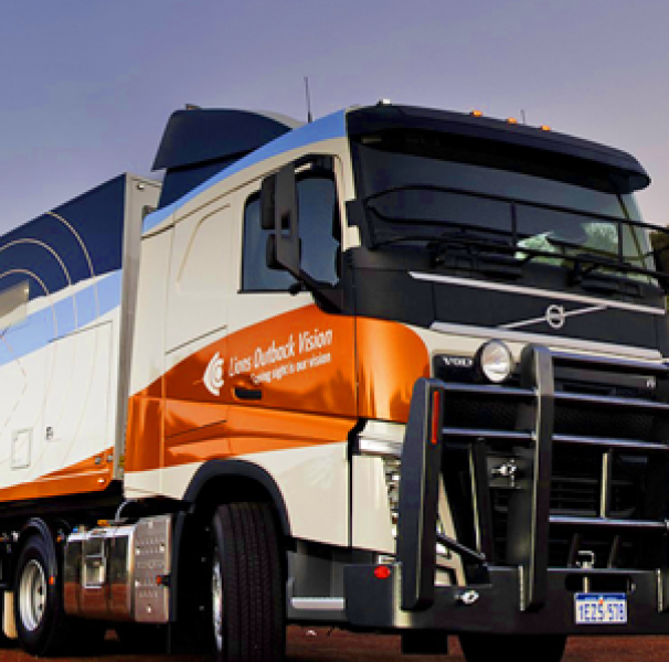 The Lions Outback Vision Van semi trailer