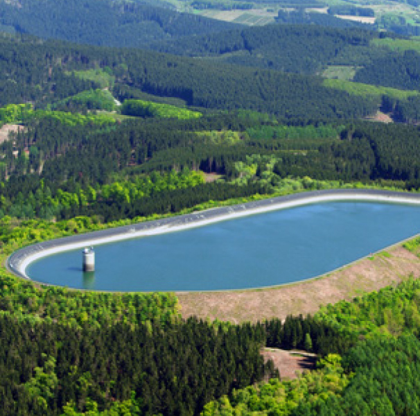 Pumped Hydroelectric Storage Plant in Rönkhausen, Germany. High pondage; Capacity140MW for 5 hours (0.7GWh).