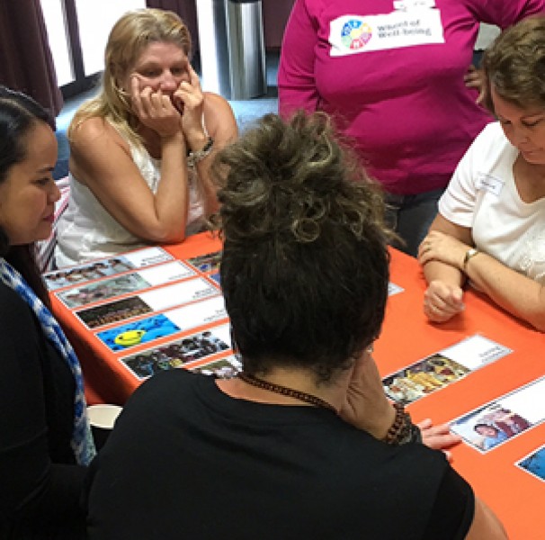 People participating in mental wellbing workshop
