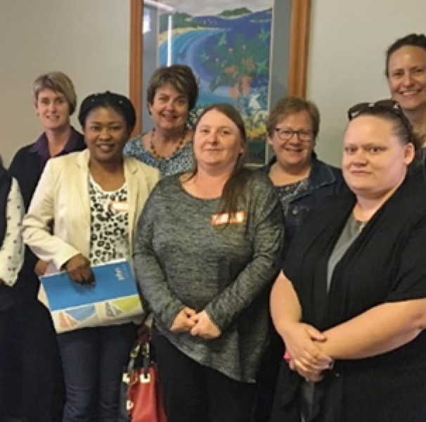 Country SA PHN’s Courtney Thorpe, Regional Coordinator Yorke and North Region (far left) and Sarah Wiles, PQI- Practice Support Coordinator (far right, back row)