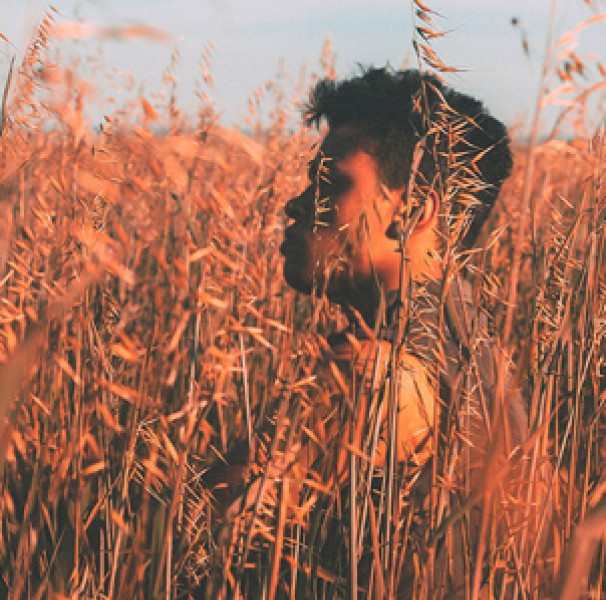 Man in long grass