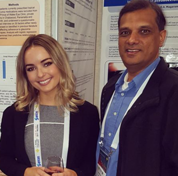 Sascha Spencer with her RAMUS mentor Dr Ashish Agar at the World Glaucoma Conference in Finland. 