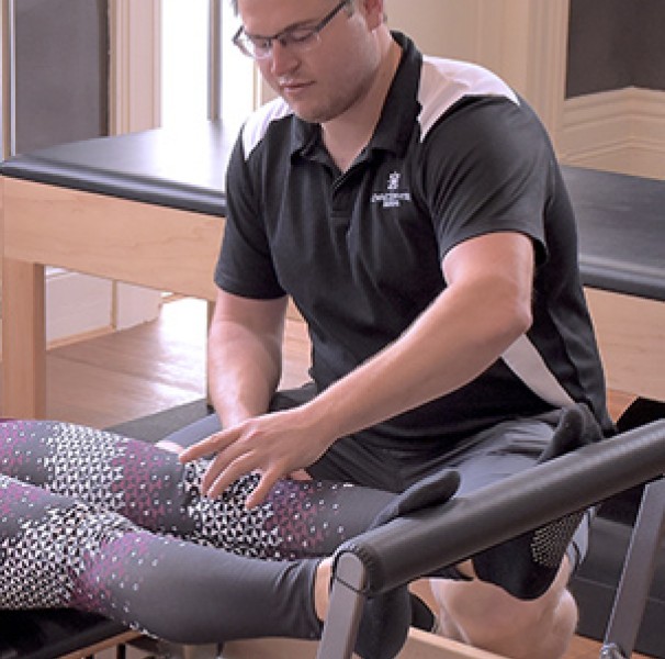 Nick Rendell from Advanced Physio Solutions in Moonta with a patient who suffers from chronic pain