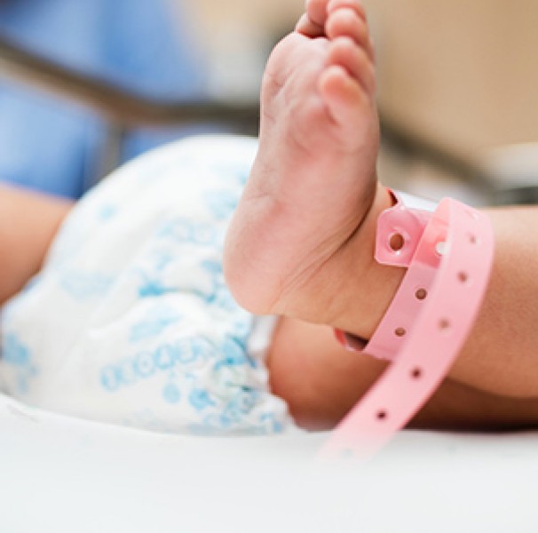 New born baby's foot