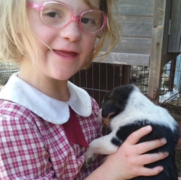 Molly Serafin with her dog