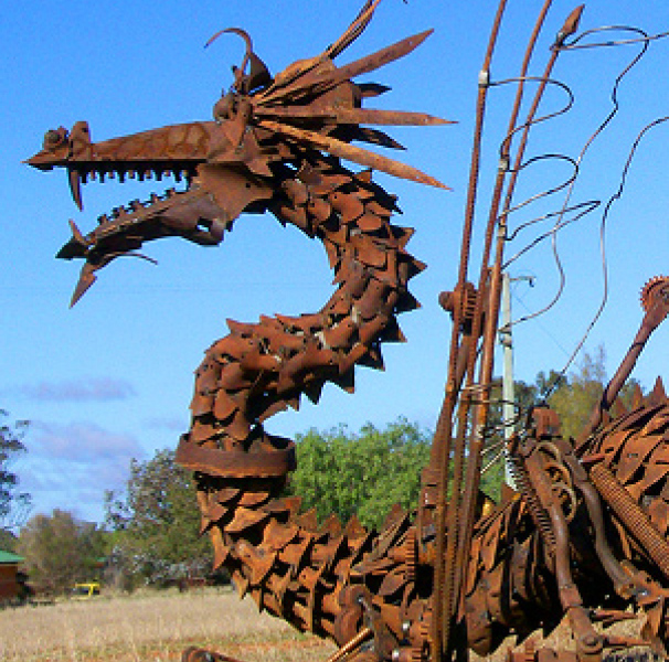 Rain Dragon by Andrew Whitehead won First prize in the 2009 National Farm Art Sculpture Competition  Photo: Andrew Whitehead