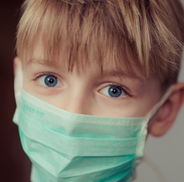 Boy with mask