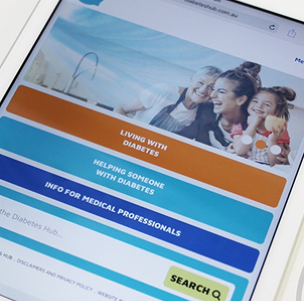 The Diabetes Hub on a tablet