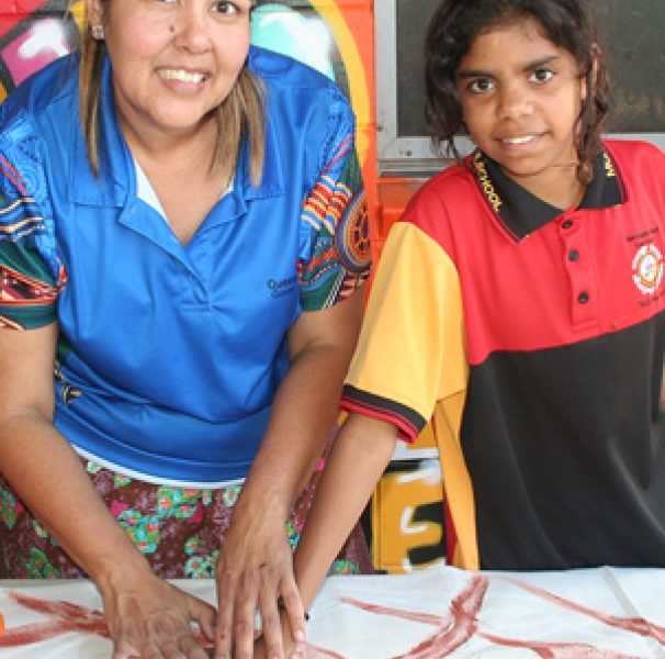 At a Mornington Island health awareness event