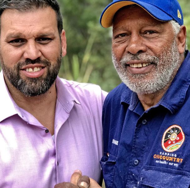 Derek Chong and Ernie Dingo
