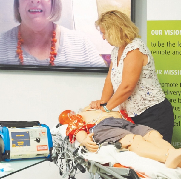 Online life support training in action. Photo: Denise Wiltshire