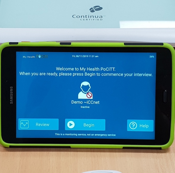 Digital thermometer with samsung tablet
