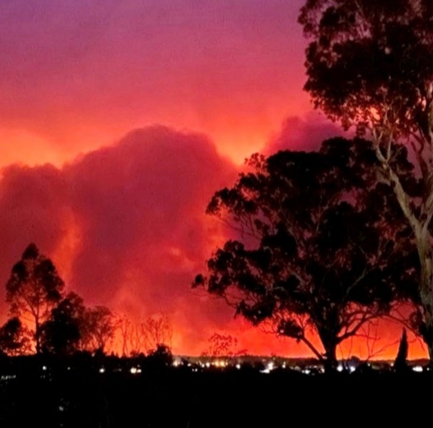Red sky bushfire
