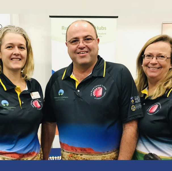 Left to right - Dr Sarah Woodland (WA Northern Hub -Derby), Dr Graeme Fitzclarence (WA Northern Hub - Karratha), Carol Chandler (WA Hubs - Manager)