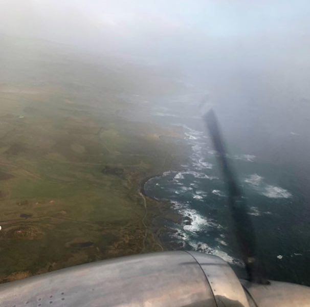 Flying into King Island. Photo: Lana Best 