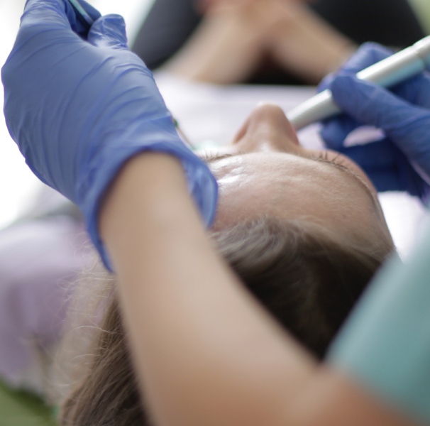 dentist with patient