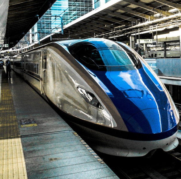 Bullet train at station