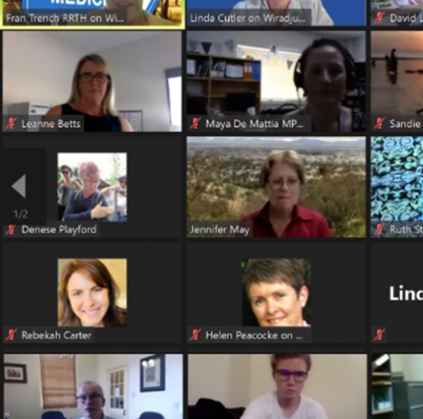 Zoom video chat thumbnails