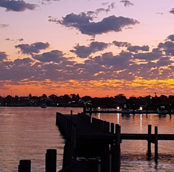 Sunset image with text We will get through this together