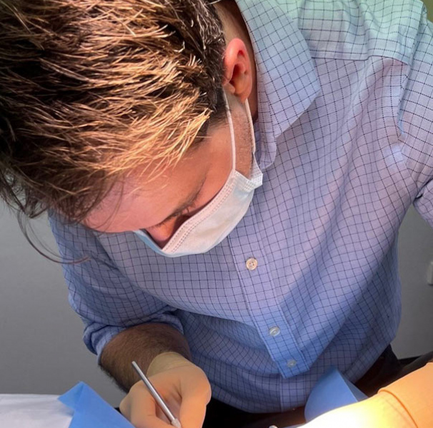 Dr Spencer undertaking a procedure.