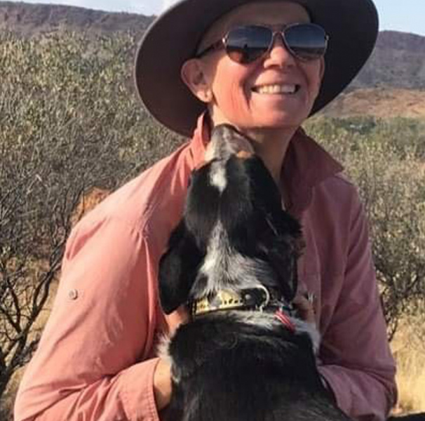 YWCA Encore Facilitator Wendy Stuart and Roley the Champion, Alice Springs.