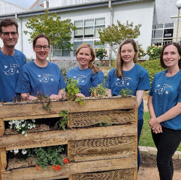Our team: (L to R) Alain Neher, Lucia Wuersch, Felicity Small, Heather Salmon and Rachel Callavaro. [Image: Mark Frost]
