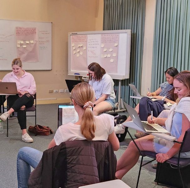 Writing workshop in action, December 2022.