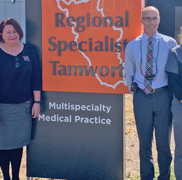 Outreach service clinicians outside the Regional Specialists Tamworth Multispecialty Medical Practice.