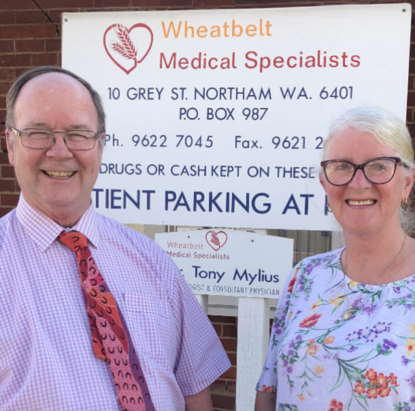 Dr Tony Mylius with Dianne Whitehall
