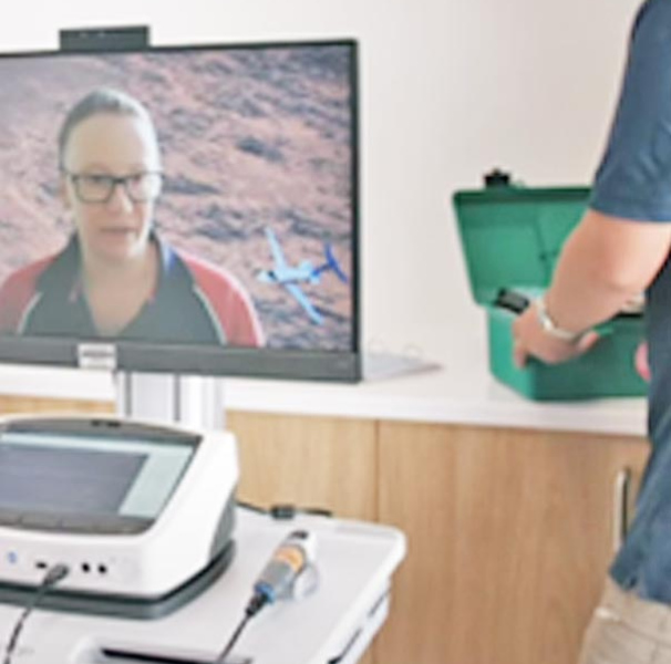 William Creek telehealth kiosk room