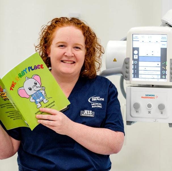 Jess McInnes with her Little Radiology children’s book series.