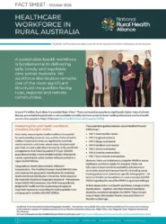 NRHA Healthcare Workforce Rural Australia Factsheet cover
