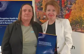 Susan Trevillian and Susi Tegen with the 2026 NOUS report at the 2026 Parliamentary Friends of Rural and Regional Health