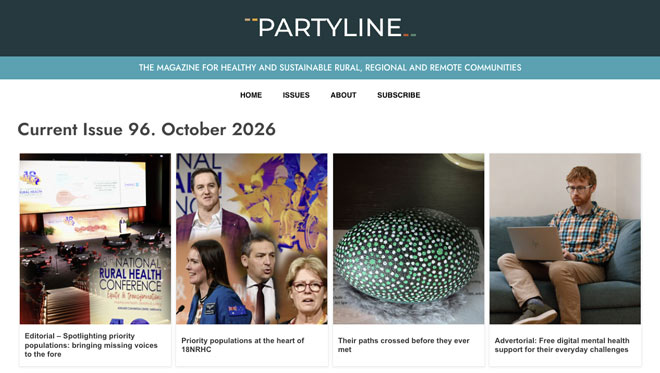 Partyline screen grab of issue 96